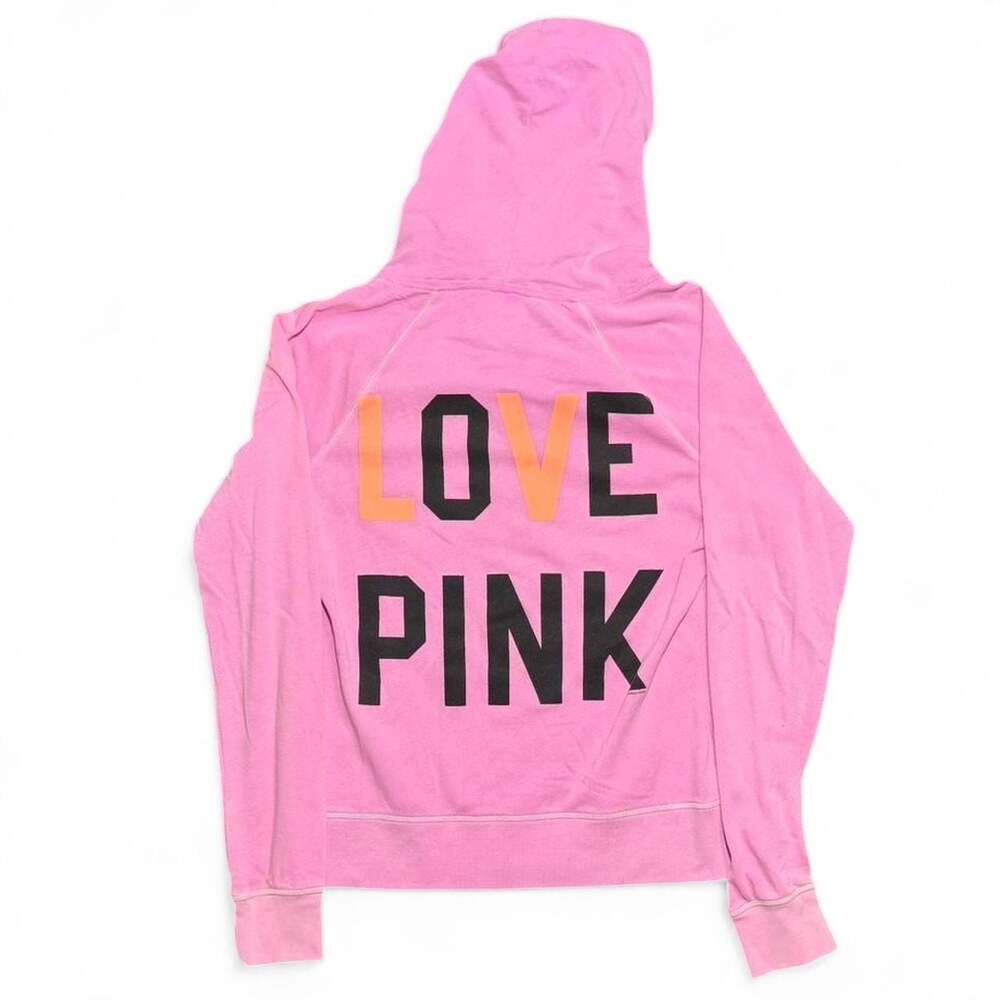 Victoria's Secret Pink Love Pink Full-Zip Hoodie Medium
